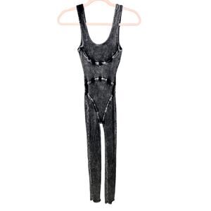 J. Our Dark Wash Body Suit Women's Size Large Grunge Figure Flattering Jumpsuit